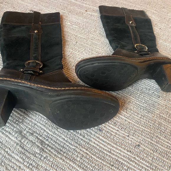 Sexy and comfy knee high suede and leather boots, sz 8 - Picture 3 of 4